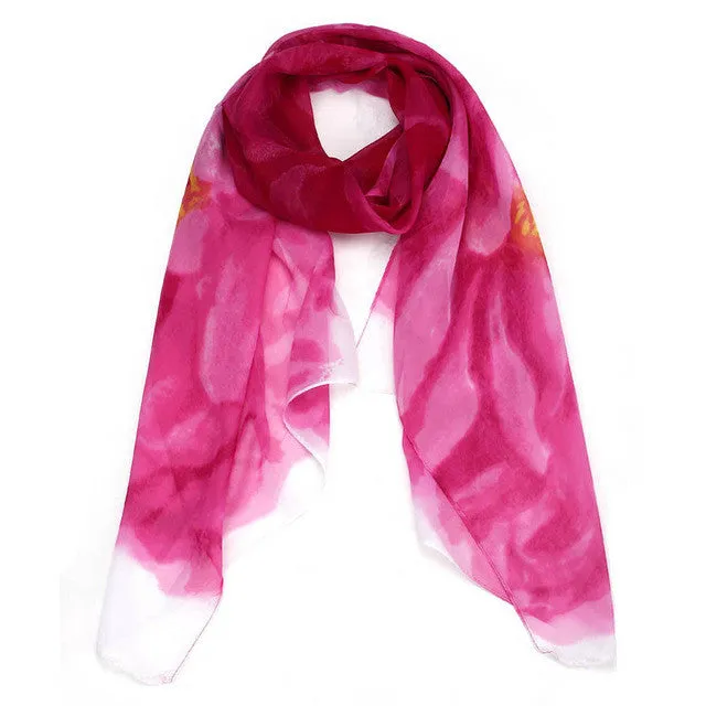 5 Candy Colors, 2016 Women Chiffon Scarf Fashion Women Scarf Shawl Printed Scarves Winter Autumn Warm Wrap Drop Shipping SM6