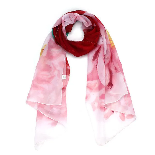 5 Candy Colors, 2016 Women Chiffon Scarf Fashion Women Scarf Shawl Printed Scarves Winter Autumn Warm Wrap Drop Shipping SM6