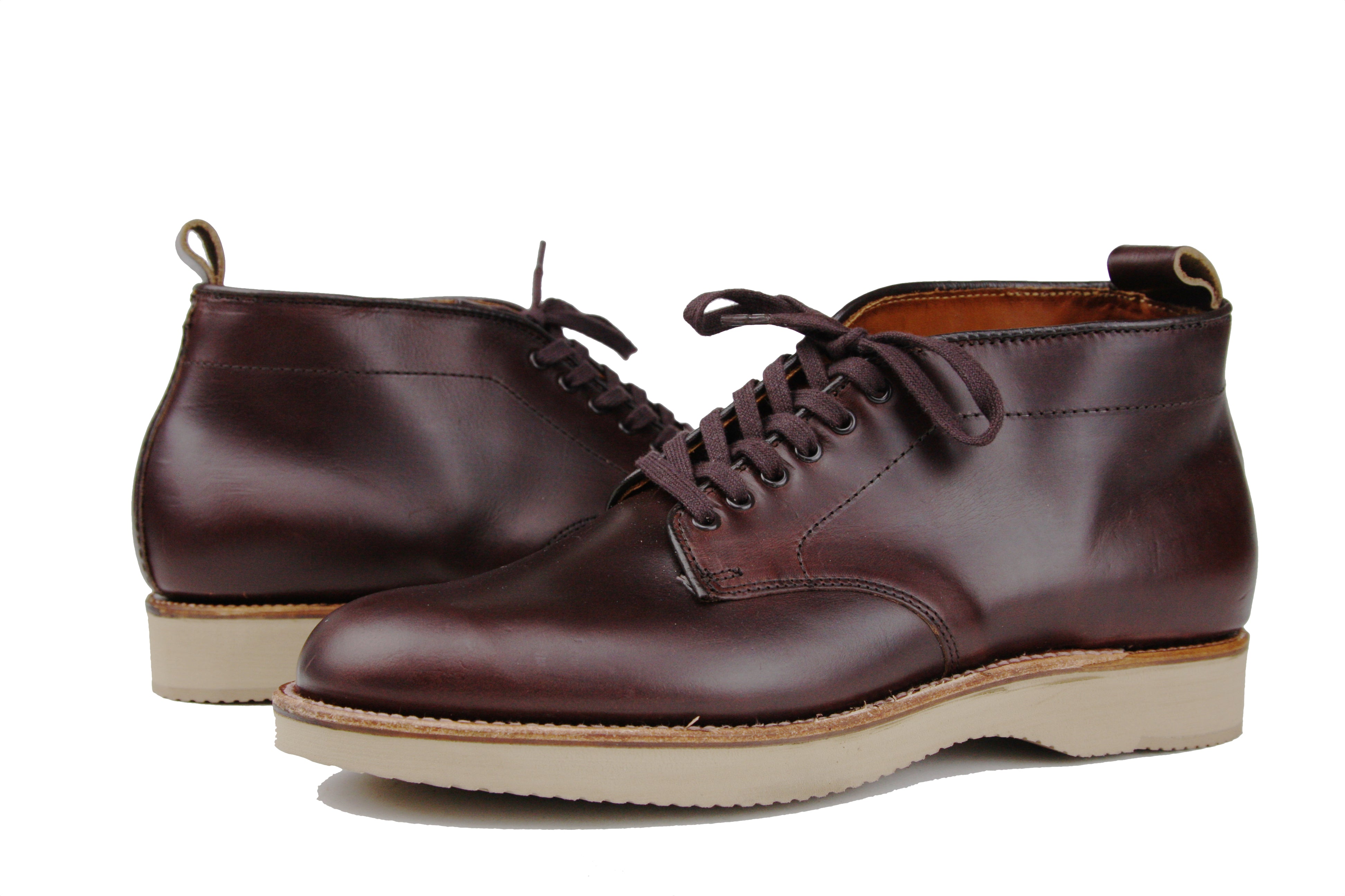 Alden Brown Chromexcel Plain Toe 6-Eye Chukka on Wedge Sole