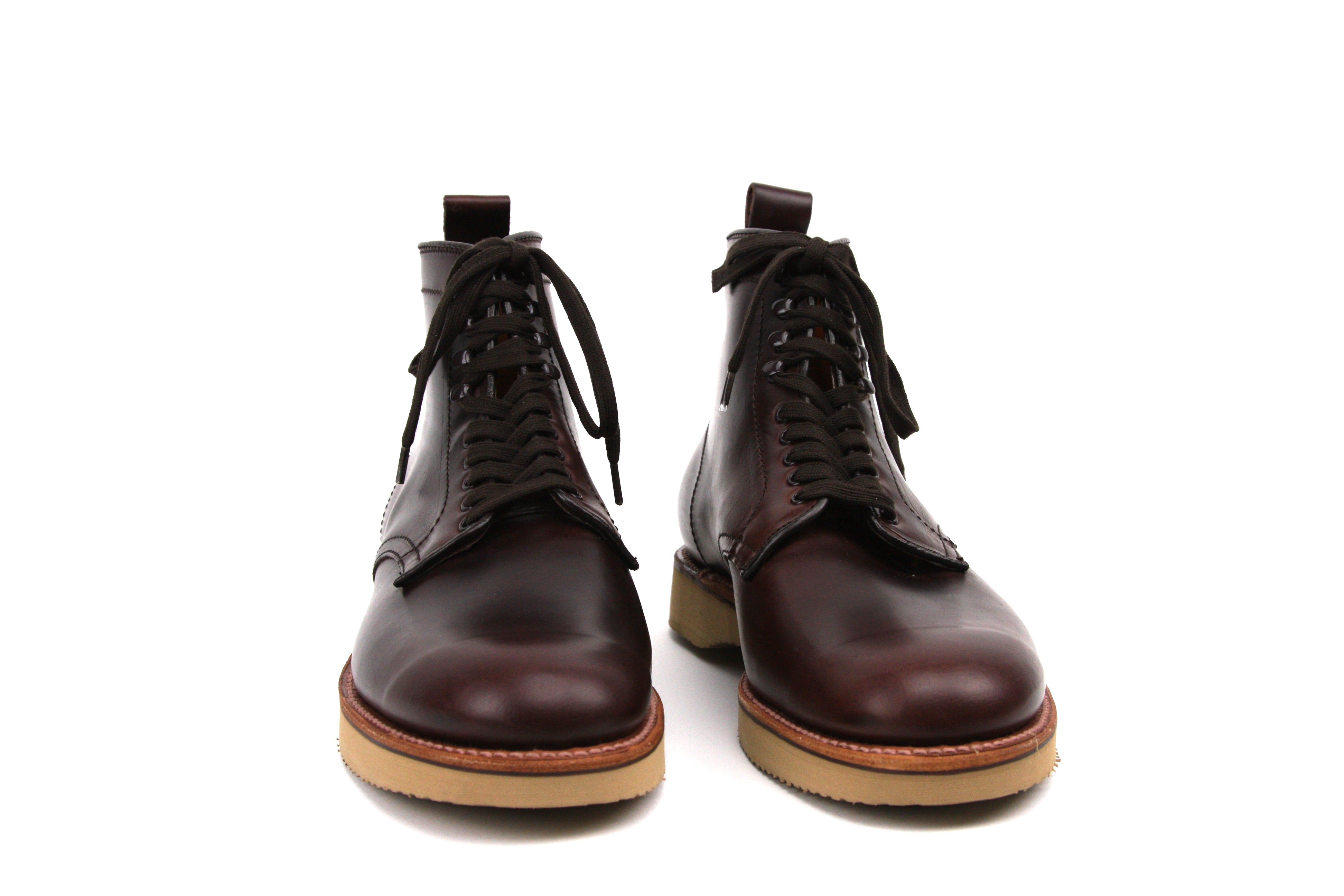 Alden Brown Chromexcel Plain Toe Work Boot on Wedge Sole