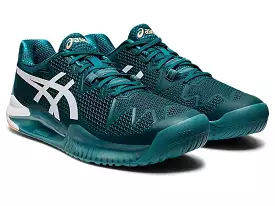 Asics Gel Resolution 8 Tennis Shoe - Velvet Pine/White