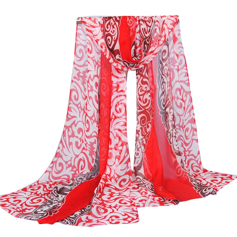 Bandana Women Printing Long Soft Wrap Scarf Ladies Shawl Georgette Scarves Scarf Luxury Fast Shipping Feida