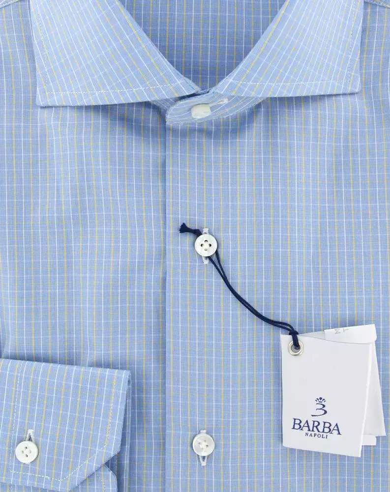 Barba Napoli Blue Shirt - Extra Slim - 15 US / 38 EU