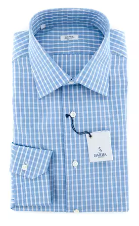 Barba Napoli Blue Shirt - Slim - 15 US / 38 EU