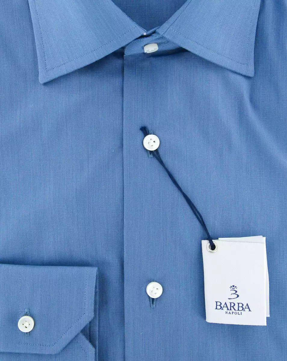 Barba Napoli Blue Shirt - Slim