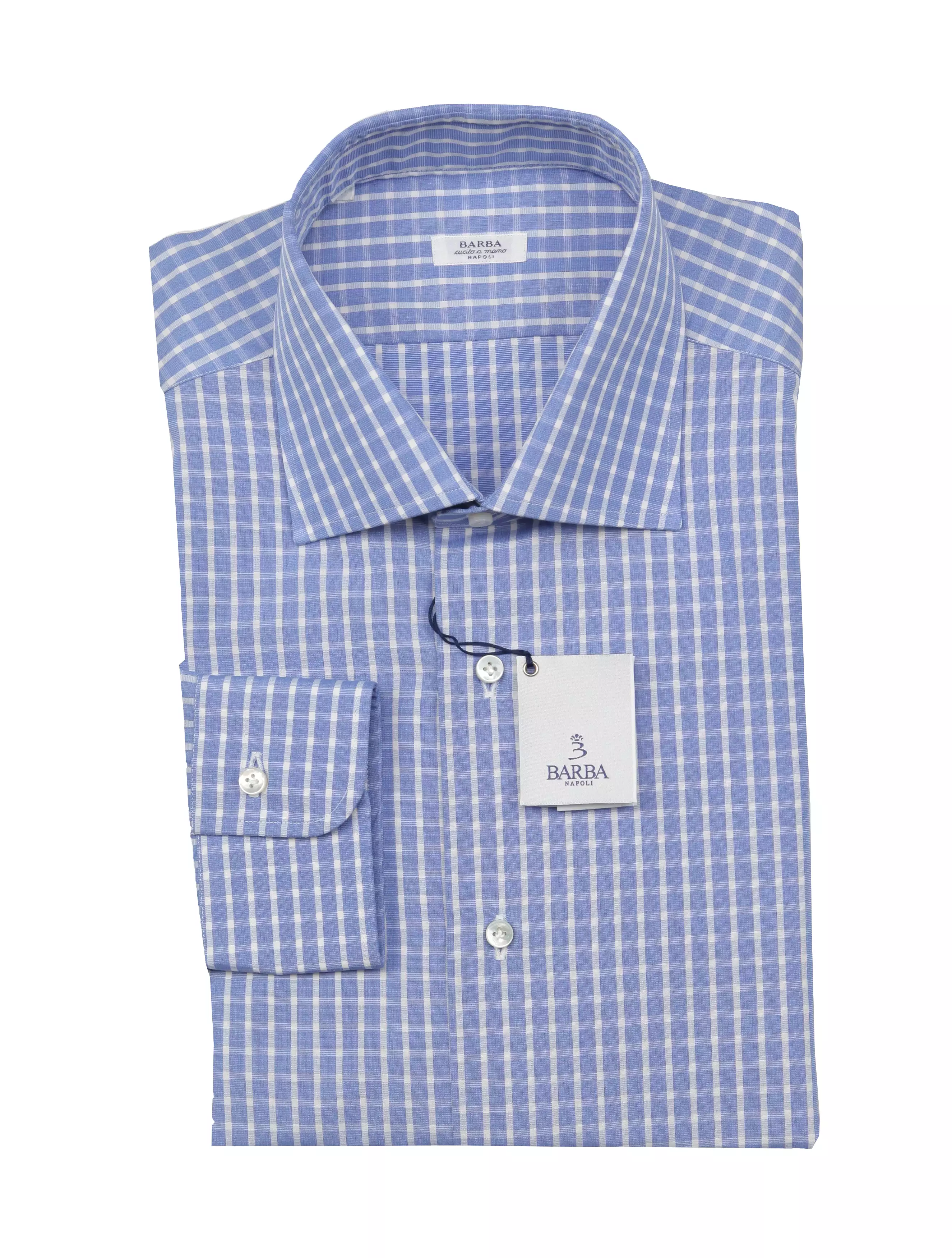 Barba Napoli Blue Shirt - Slim