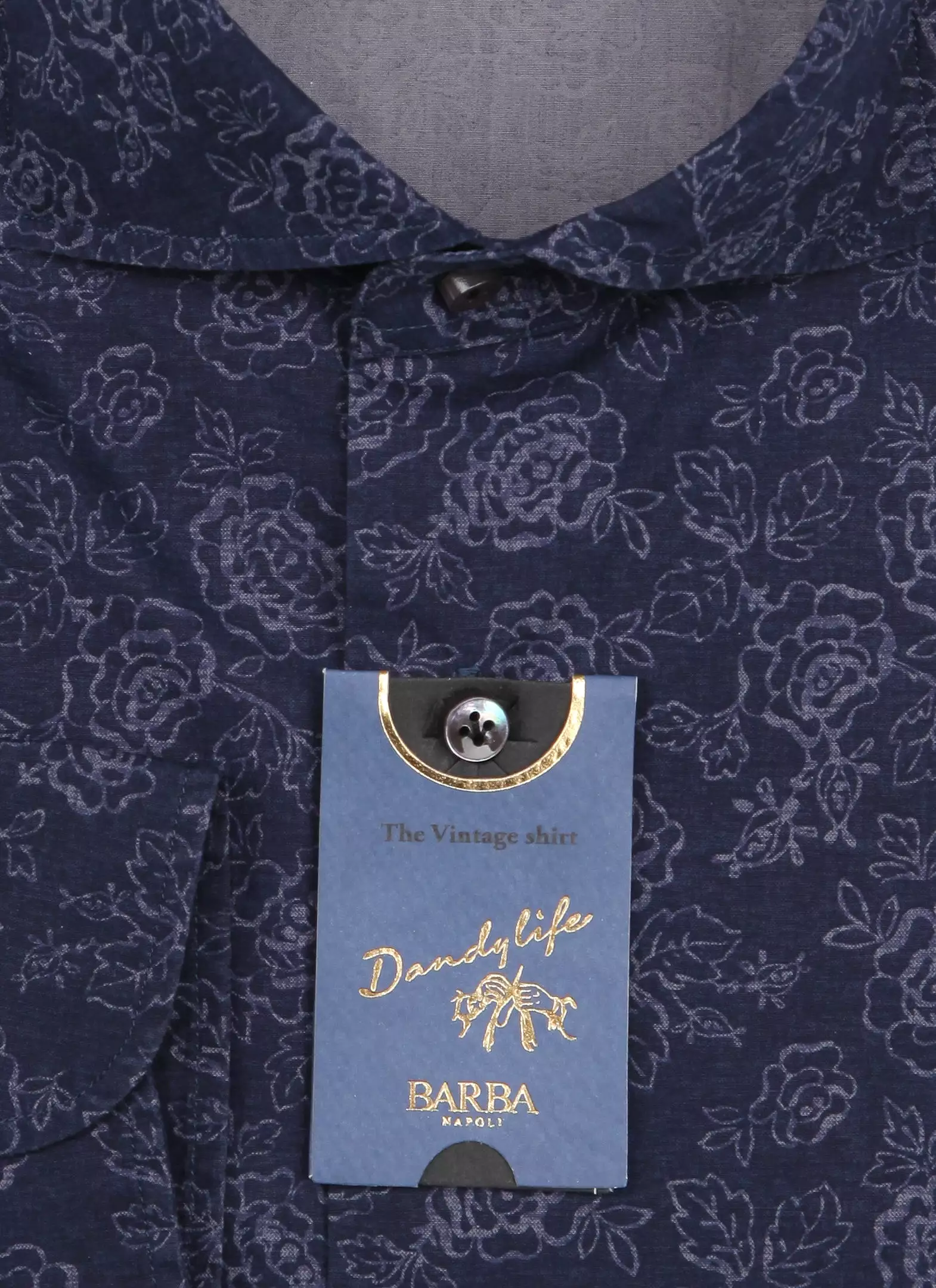 Barba Napoli Dark Blue Shirt - Extra Slim