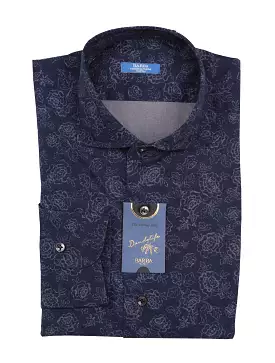 Barba Napoli Dark Blue Shirt - Extra Slim