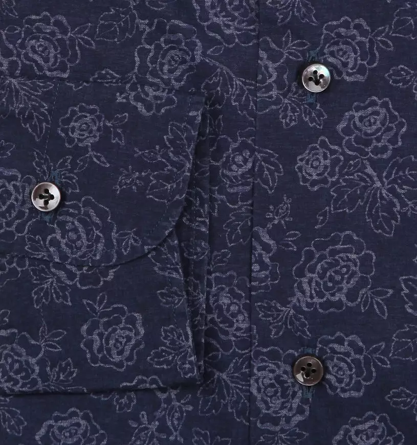 Barba Napoli Dark Blue Shirt - Extra Slim