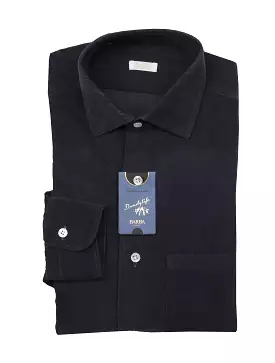 Barba Napoli Dark Blue Shirt - Slim