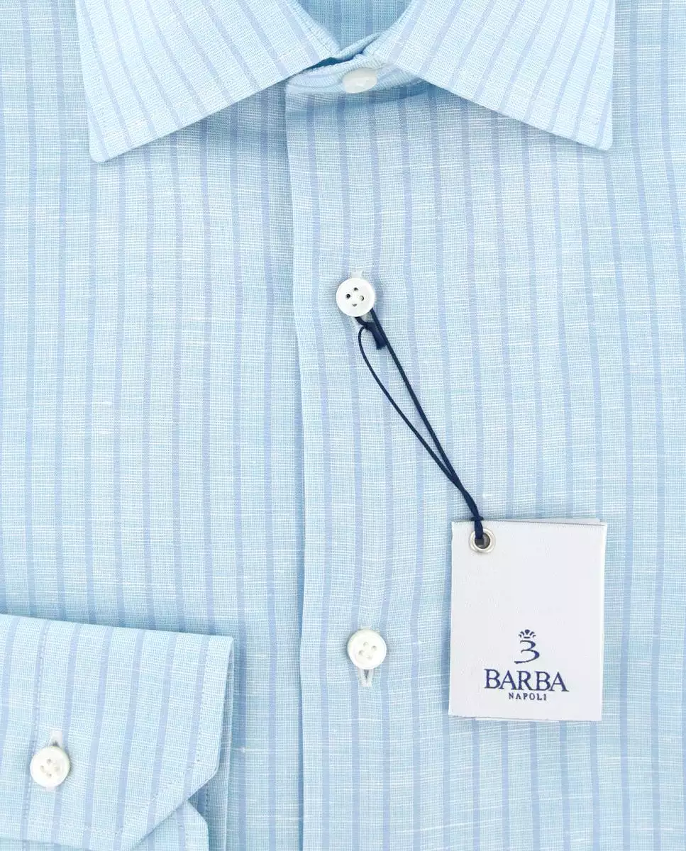 Barba Napoli Light Blue Shirt - Slim