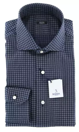 Barba Napoli Navy Blue Shirt - Extra Slim - 15.5 US / 39 EU