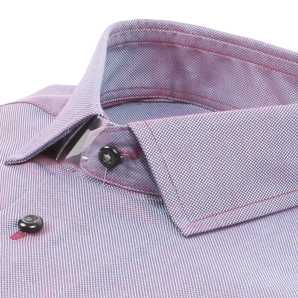 BEN SHERMAN Wine & Blue Royal Oxford Shirt