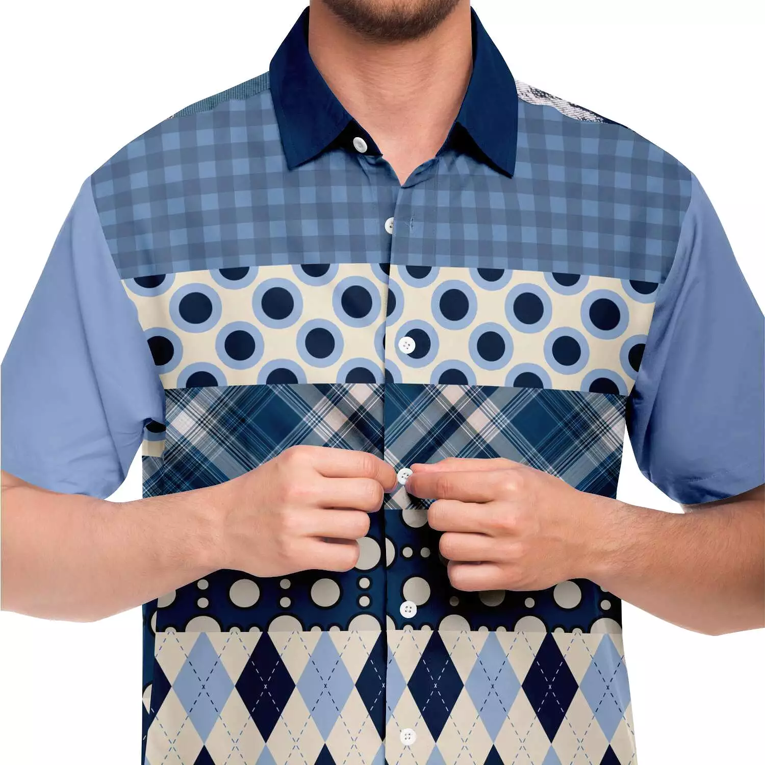 Blueberry Hill Button Short Sleeve Down Shirt