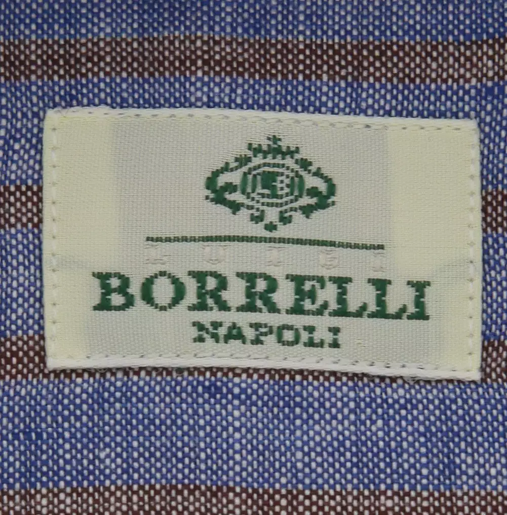 Borrelli Blue Shirt - 17 US / 43 EU