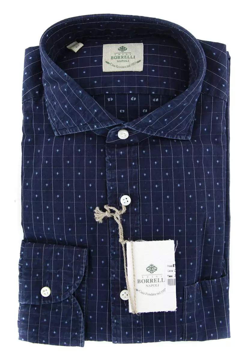 Borrelli Midnight Navy Blue Shirt - Extra Slim