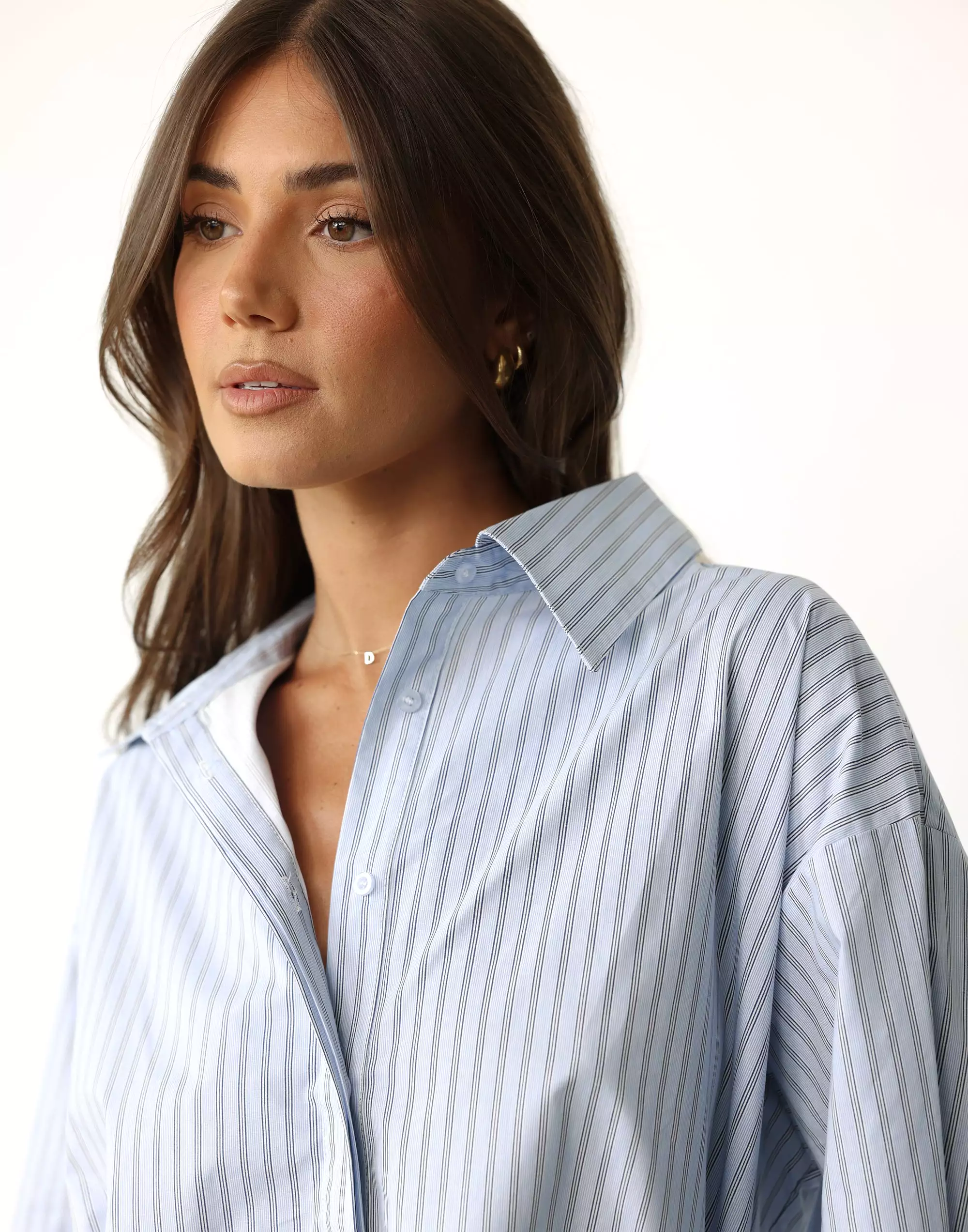 Boyfriend Shirt (Blue Stripe) - By Lioness