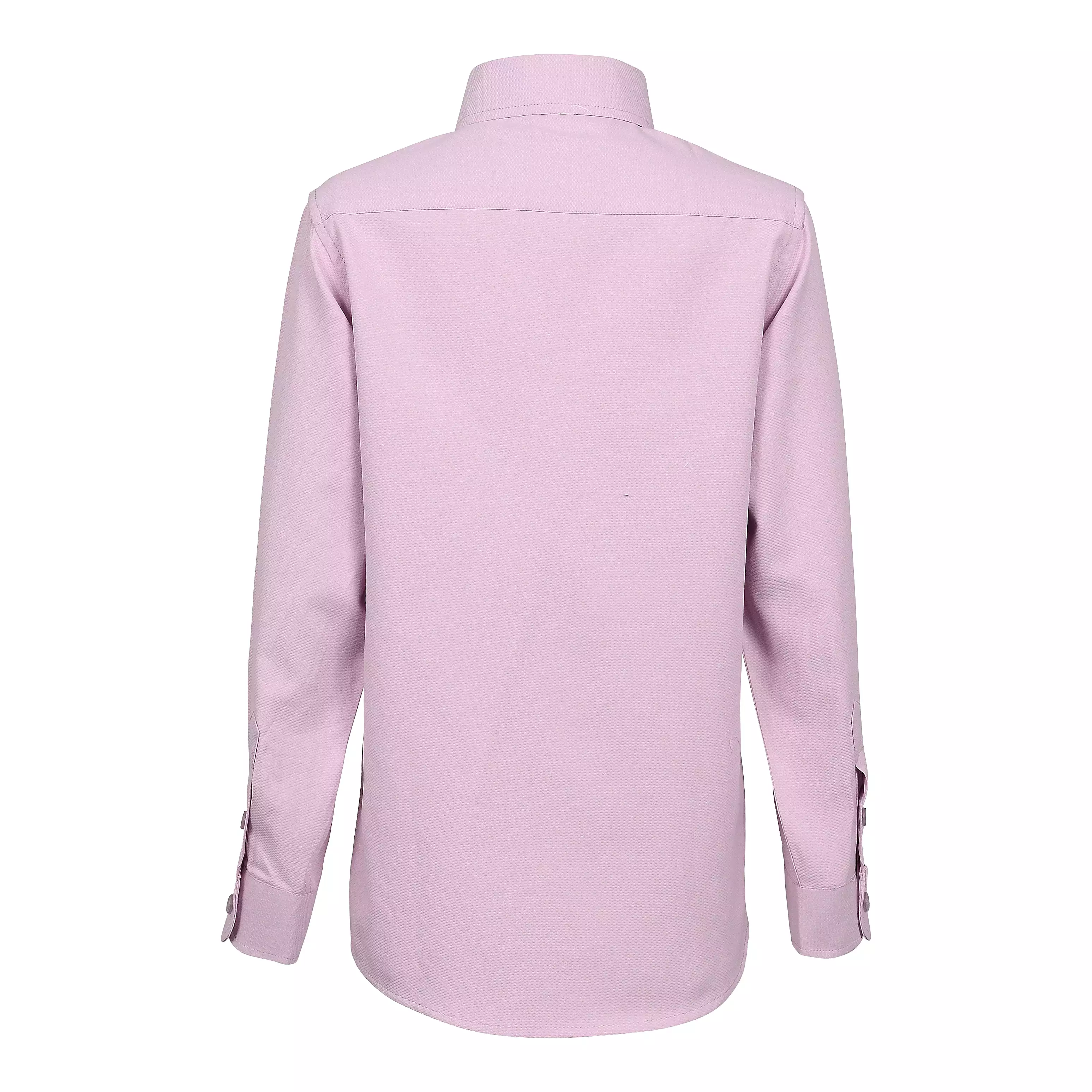 Boys Pink Textured Dress Shirt