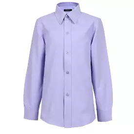 Boys Purple Textured Dress Shirt