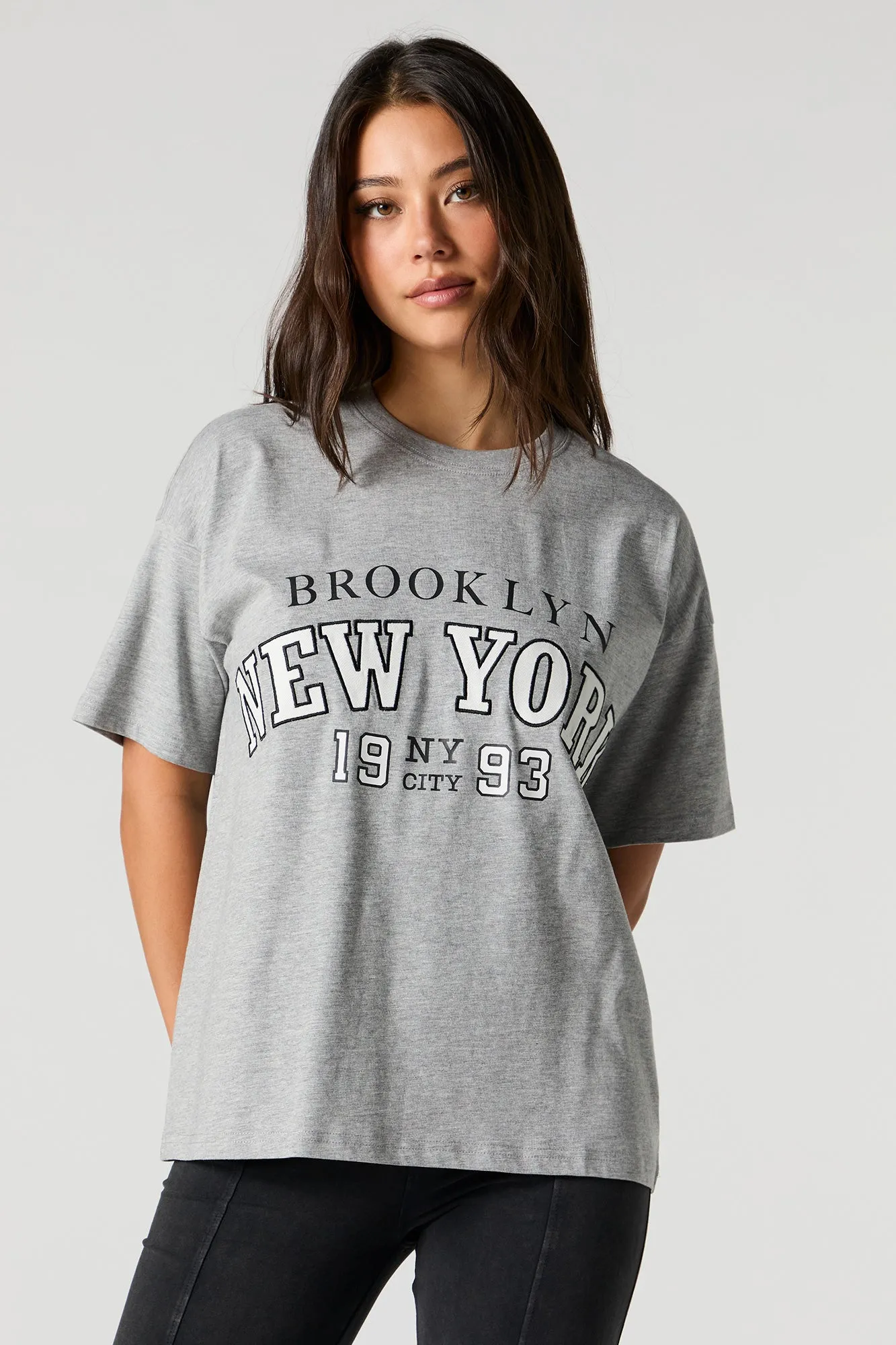 Brooklyn New York Twill Embroidered T-Shirt