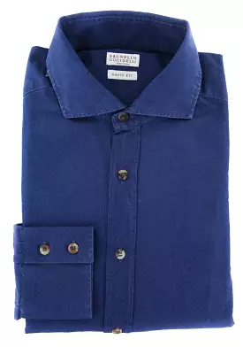 Brunello Cucinelli Blue Shirt - Full