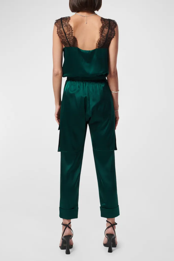 Carmen Cropped Silk Cargo Pants