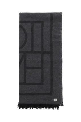 cashmere blend monogram scarf 213 894 808 DARK GREY MONOGRAM