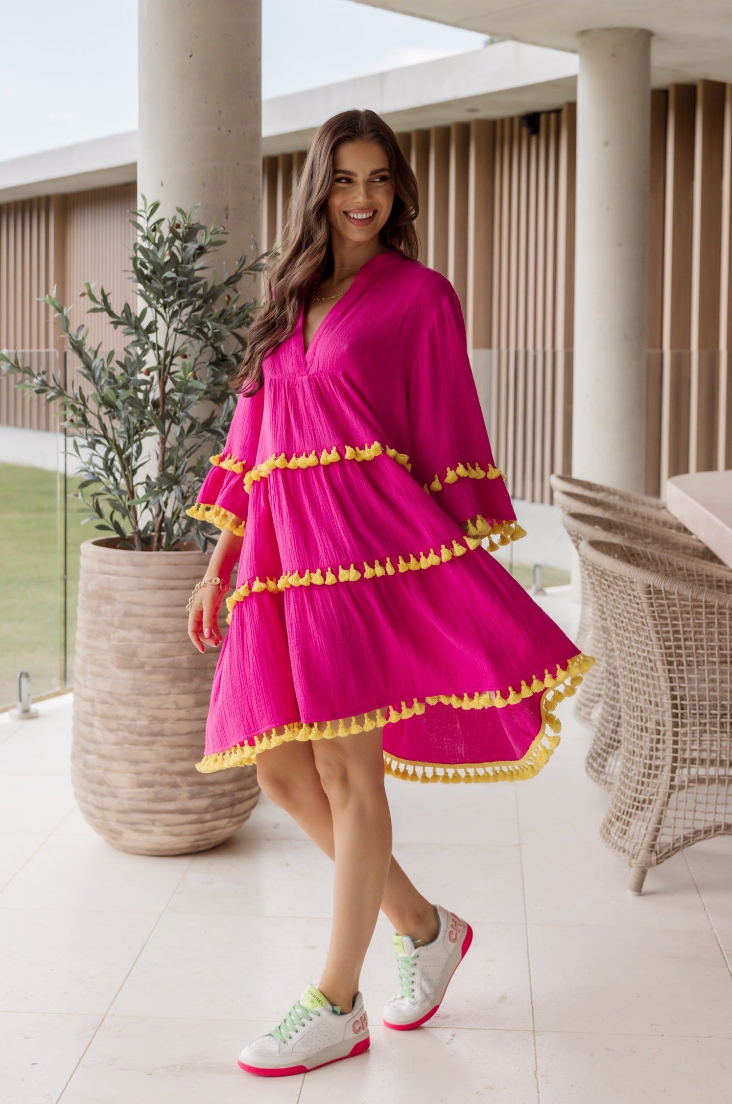 CHARLIE Dress Hot Pink