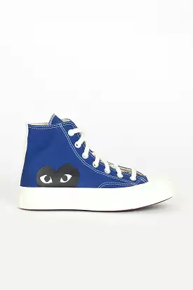 Comme Des Garons PLAY X Chuck Taylors 1970'S Hi Blue