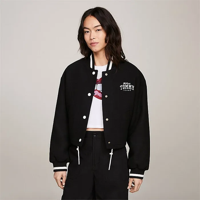 Cropped Wool Varsity Bomber | Jackets & Vests | Stirling Sports