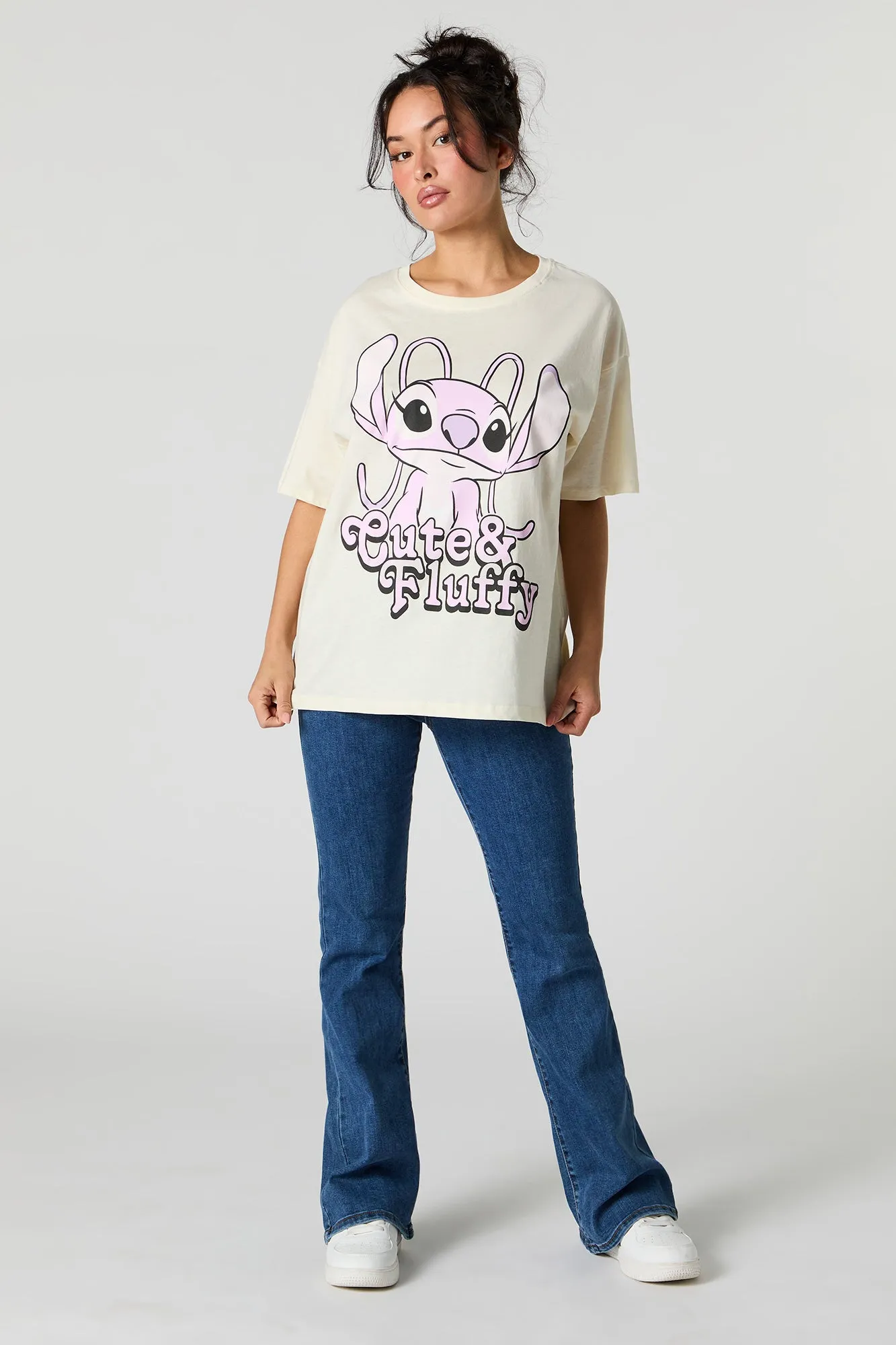 Cute and Fluffy Angel Graphic Boyfriend T-Shirt