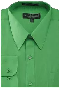 DANIEL ELLISSA BASIC DRESS SHIRT W/ CONVERTIBLE CUFF DS3001 CLASSIC GREEN