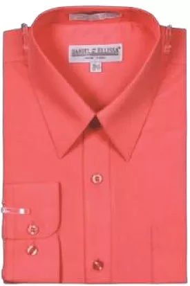 DANIEL ELLISSA BASIC DRESS SHIRT W/ CONVERTIBLE CUFF DS3001 CORAL