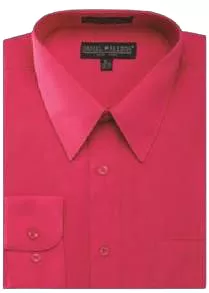 DANIEL ELLISSA BASIC DRESS SHIRT W/ CONVERTIBLE CUFF DS3001 FUCHSIA