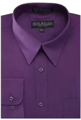 DANIEL ELLISSA BASIC DRESS SHIRT W/ CONVERTIBLE CUFF DS3001 PURPLE