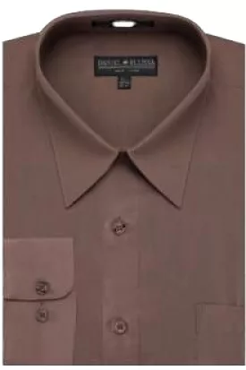 DANIEL ELLISSA BASIC DRESS SHIRT W/ CONVERTIBLE CUFF DS3001 TAUPE