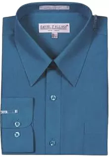 DANIEL ELLISSA BASIC DRESS SHIRT W/ CONVERTIBLE CUFF DS3001 TEAL