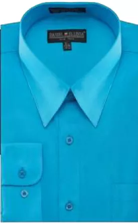 DANIEL ELLISSA BASIC DRESS SHIRT W/ CONVERTIBLE CUFF DS3001 TURQUOISE