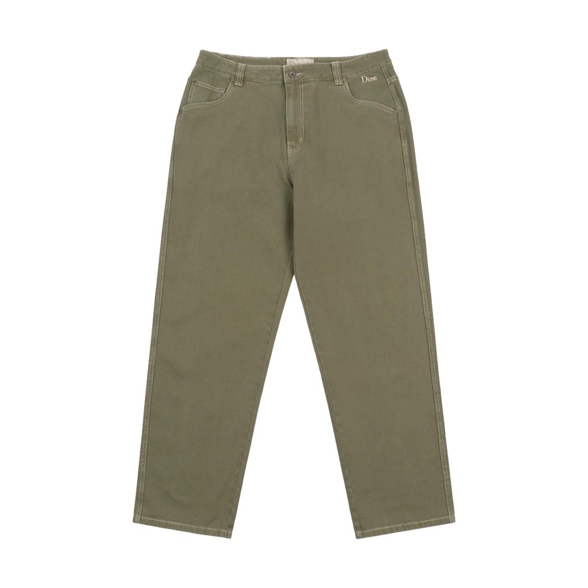 Dime Relaxed Denim Pants Green Washed