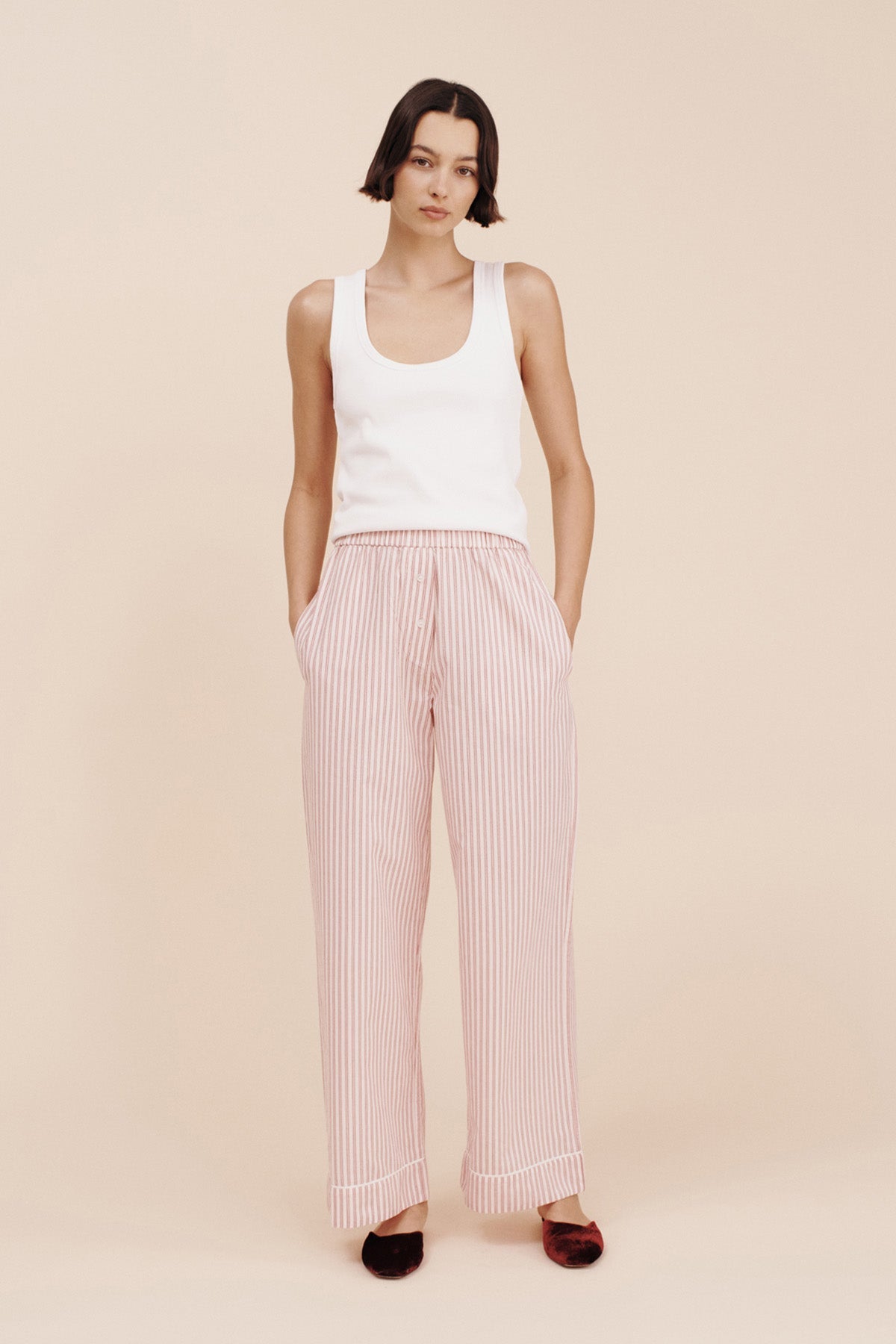 EDIE PANT - STRAWBERRY STRIPE