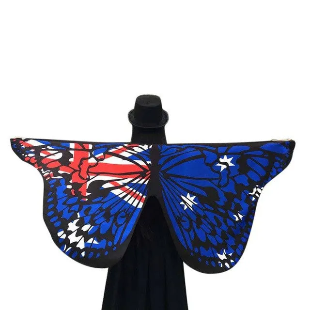 Fahsion Novelty Ladies Colorful Butterfly Print Scarves Soft Beautiful Scarf Women Shawl Pashmina Female 7 Colors 1216# GS