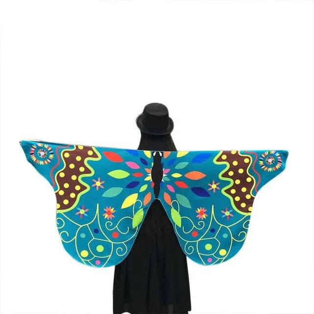 Fahsion Novelty Ladies Colorful Butterfly Print Scarves Soft Beautiful Scarf Women Shawl Pashmina Female 7 Colors 1216# GS