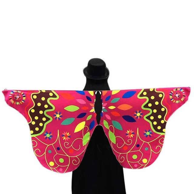 Fahsion Novelty Ladies Colorful Butterfly Print Scarves Soft Beautiful Scarf Women Shawl Pashmina Female 7 Colors 1216# GS