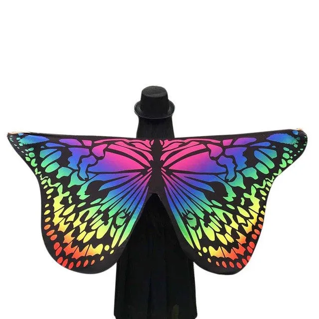 Fahsion Novelty Ladies Colorful Butterfly Print Scarves Soft Beautiful Scarf Women Shawl Pashmina Female 7 Colors 1216# GS