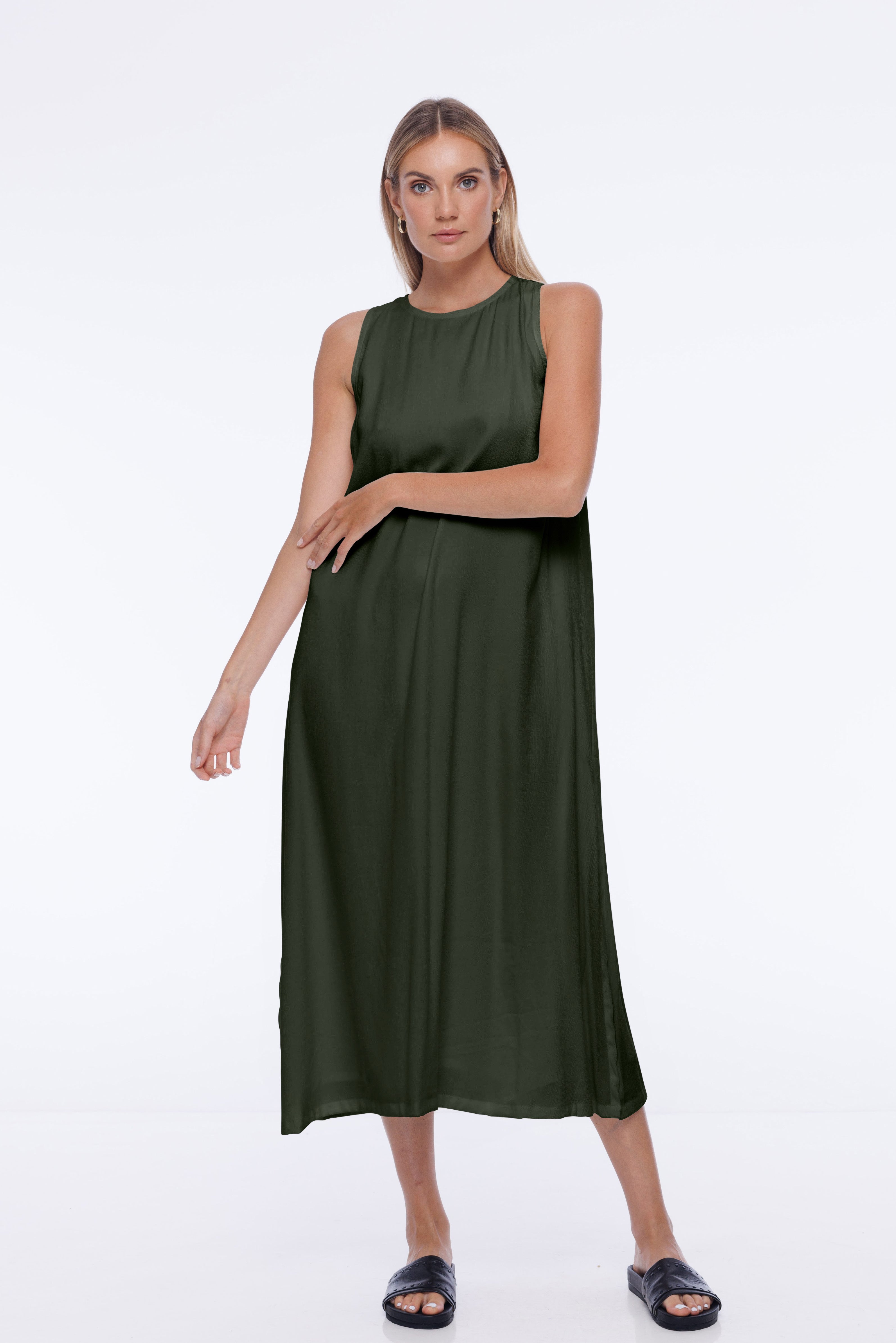 Finally Here Dress - Moss