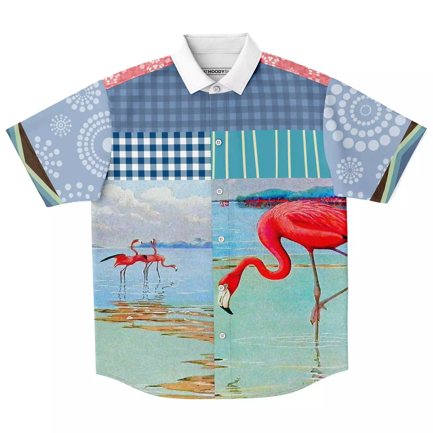 Flamingo Road Short Sleeve Button Down Shirt