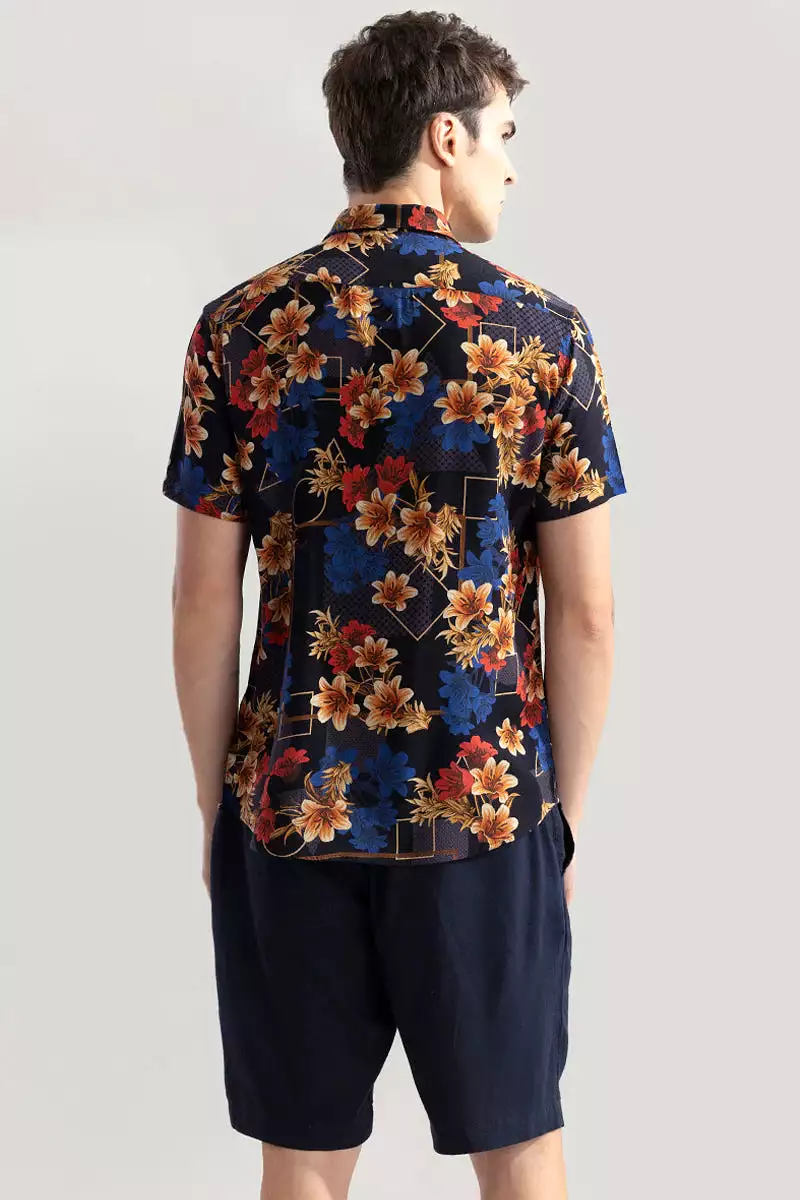 floral essence black shirt