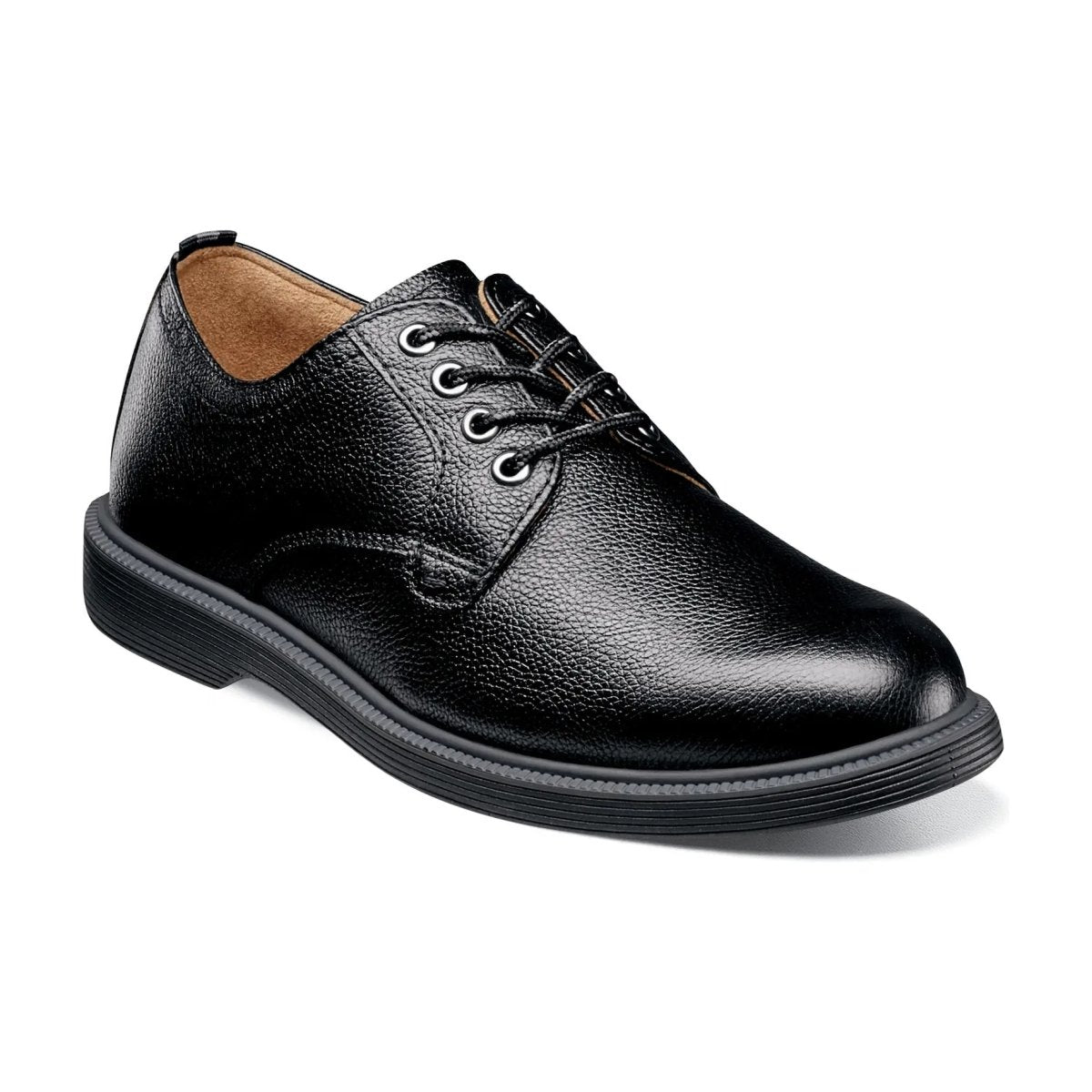 Florsheim Boy's PS (Preschool) Supacush Jr. Plain Toe Oxford Black