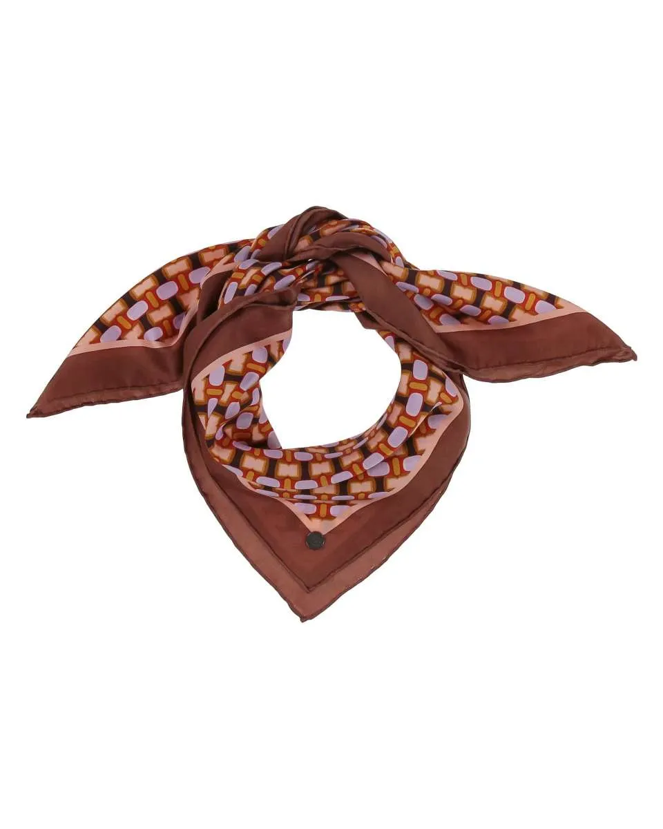 Fraas Silk Square Mini Geo Scarf