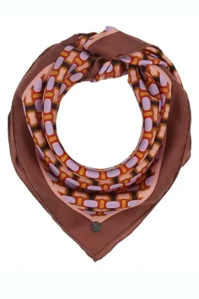 Fraas Silk Square Mini Geo Scarf